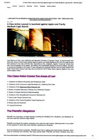 Reclamación Apple (GPU Macbook Pro 2011)