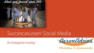 Succescasussen Social Media
De strategische invulling
 