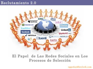 El Papel  de Las Redes Sociales en Los Procesos de Selección Reclutamiento 2.0 [email_address] 
