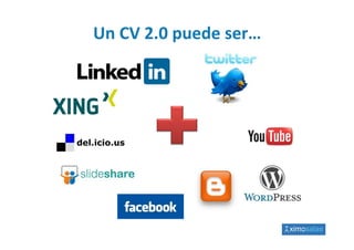 Un CV 2.0 puede ser…
          p
 