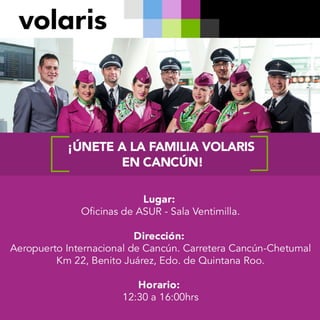 ¡Únete a la familia Volaris en Cancún!