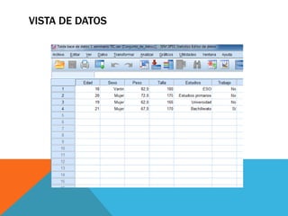 VISTA DE DATOS
 