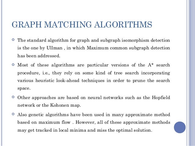 Matching algorithm graph Graph Matching