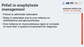 Recognition and management of anaphylaxis post vaccination | PDF