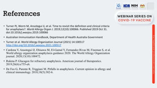 Recognition and management of anaphylaxis post vaccination | PDF