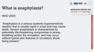 Recognition and management of anaphylaxis post vaccination | PDF