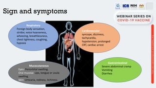 Recognition and management of anaphylaxis post vaccination | PDF