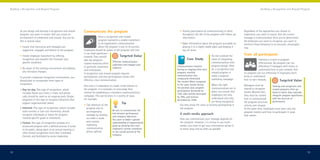 Building a Recognition and Reward Program                                                                                                                                                               Building a Recognition and Reward Program




        As you design and develop a recognition and reward       Communicate the program                                         • Involve participants by communicating to them         Regardless of the approaches you choose to
        program, you want to ensure that you create an                                                                             throughout the life of the program with follow-up     implement, you want to ensure that the correct
        environment of celebration and reward. You can do                       Since a recognition and reward                     information.                                          message is communicated. Once you’ve determined
        this in several ways:                                                   program represents a sizable investment                                                                  the behaviors you want to recognize, you want to
                                                                                to an organization, communication                • Make information about the program accessible by      reinforce those behaviors in an accurate, meaningful
        • Ensure that executives and managers are                               about the program is key to its success.           posting it in a highly visible place and keeping it   way.
          supportive, engaged, and believe in the program.       Employees should be aware of the program and that                 top-of-mind.
                                                                 it can yield significant                                                                                                Train all participants
        • Create employee movement by offering                   rewards. They should                 Targeted Value                                           Do not overlook the
          recognition and rewards that motivate your             also see program-                                                      Case Study             value of integrating                   Training is crucial to program
          specific workforce.                                                                 Effective communication                                          communications with
                                                                 related materials often captivates and engages your                                                                                  effectiveness. No program can run
                                                                 to generate awareness                                         Communication matters!          program design. After                  effectively if managers don’t know or
        • Be aware of the existing environment and address                                    audience.
                                                                 and enthusiasm.                                               During an ongoing three-year    all, a recognition and                 understand how to give rewards. And
          any necessary changes.                                                                                               program, monthly                reward program is         no program can run effectively if employees don’t
                                                                 A recognition and reward program requires
                                                                                                                               communication was               really a targeted         know or understand
        To provide a balanced recognition environment, you       participation, and that participation comes with
                                                                                                                               temporarily eliminated.         marketing campaign.       how to earn rewards.
        should plan to incorporate three types of                effective, clear communication.                                                                                                                            Targeted Value
                                                                                                                               The results? When compared
        recognition:                                                                                                           to the same month during       When the right             Managers must be
                                                                 Not only is it imperative to create initial interest in                                                                                          Training and recognition and
                                                                                                                               the previous year, program     communications are in      trained to recognize
        1. Day-to-day. This type of recognition, which           the program, it is necessary to encourage that                                                                                                   reward programs often go
                                                                                                                               participation decreased by     place, you ensure that
           includes thank-you notes, e-mails, and phone          interest by establishing a consistent communications                                                                    results. Beyond that,    hand-in-hand—they naturally
                                                                                                                               16%, sales activity decreased  employees not only
           calls, should be used on an ongoing basis. Design     campaign. This can be done in a variety of ways.                                                                        they must be trained     integrate program significance
                                                                                                                               by 76%, and revenue
                                                                 For example:                                                                                 understand why they        how to communicate       with the how-tos of
           programs of this type to recognize behaviors that                                                                   decreased by 144%.
                                                                                                                                                              are being recognized,      the program structure,   performance.
           support organizational values.                                                             Tip
                                                                 • Call attention to the                                         but they know the value of actively participating in    criteria, and rewards.
        2. Informal. This type of recognition, which includes      program and its                                               the program.                                            At the same time, employees must learn why the
           team lunches or low-cost mementos, should               accompanying              Be sure to communicate the
                                                                                             link between performance
                                                                                                                                                                                         program matters and how to participate in ways
           recognize individuals or teams for progress             message by sending                                            A multi-media approach                                  that matter.
                                                                                             and company objectives.
           towards specific goals or milestones.                   out blast e-mails                                             How you communicate your message depends on
                                                                                             You want to foster a greater
        3. Formal. This type of recognition consists of a          and creative              understanding of organizational     the situation. However, it is critical to use multi-
           structured program with a defined process. It tends     marketing                 goals by showing how each           media—you want to get your information across in
           to be public, taking place at an annual meeting or      communication             employee’s actions contribute       as many ways and as often as possible.
           other formal recognition event that is branded,         pieces upfront.           to the overall success of the
                                                                                             company.
           themed, and facilitated by senior leadership.




12                                                                                                                                                                                                                                                 13
 