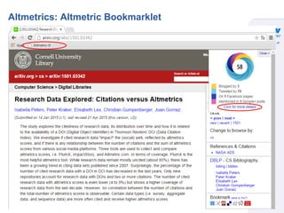 26
Altmetrics: Altmetric Bookmarklet
 