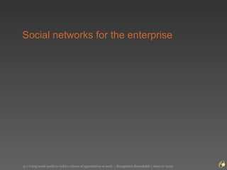 Social networks for the enterprise  