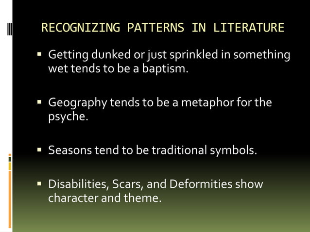 Recognizing Patterns In Literature