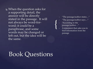 Recognizing question stems | PPTX
