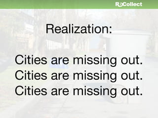 Realization:

Cities are missing out.
Cities are missing out.
Cities are missing out.
 