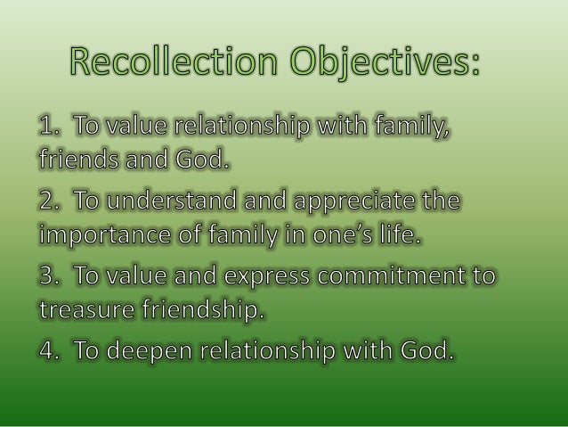 Recollection Meaning