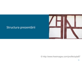 12
Structura prezentării
© http://www.freeimages.com/profile/ayla87
 