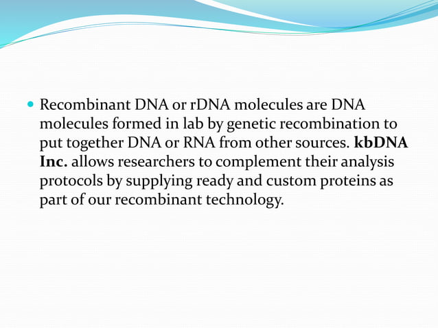 Recombinant dna | PPT