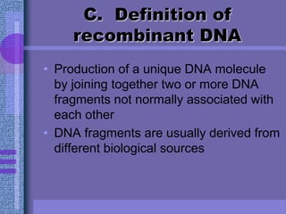 Recombinant Dna Definition