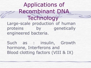 Recombinant DNA Technology | PPT