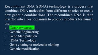 Recombinant DNA Technology Presentation.pdf