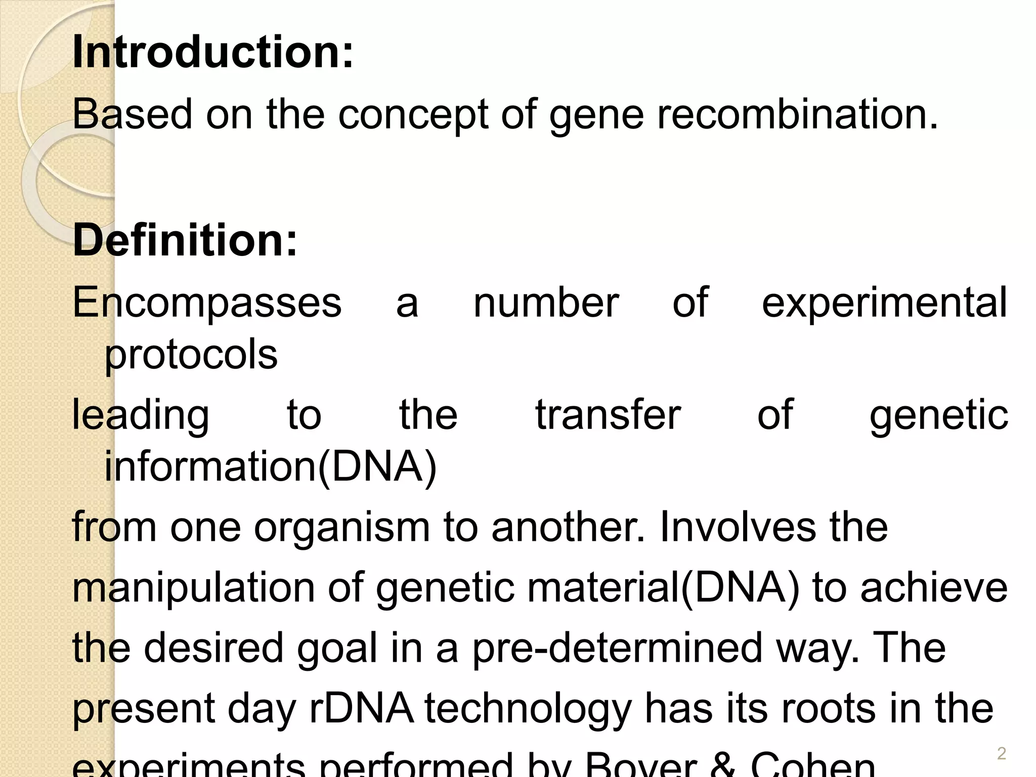 Recombinant dna technology (main ppt) | PPTX