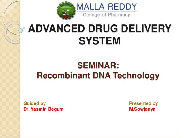 Recombinant dna technology (main ppt)