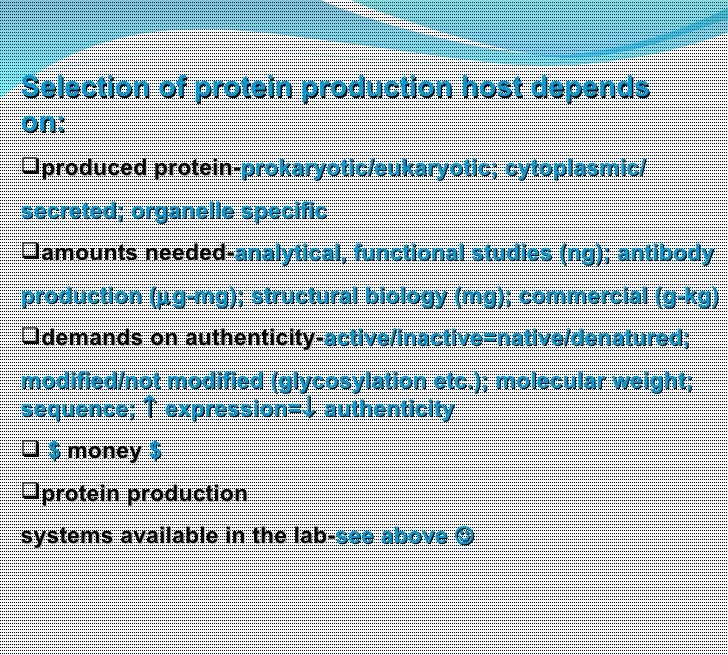 protein expression and purification Lecture