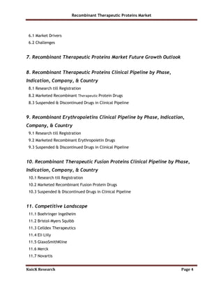 Recombinant therapeutic proteins market | PDF