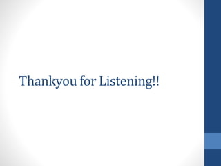 Thankyou for Listening!!
 
