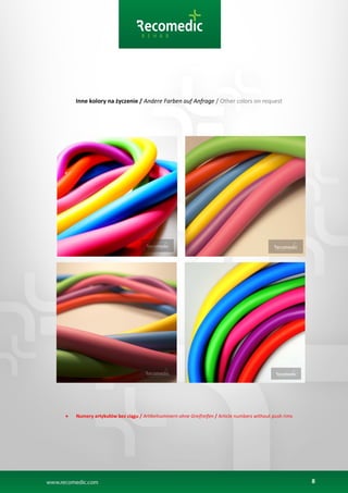 8
Inne kolory na życzenie / Andere Farben auf Anfrage / Other colors on request
• Numery artykułów bez ciągu / Artikelnummern ohne Greifreifen / Article numbers without push rims
 