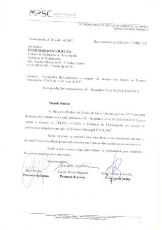 Recomendação Prefeitura de Florianópolis
