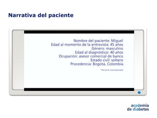 Narrativa del paciente
 