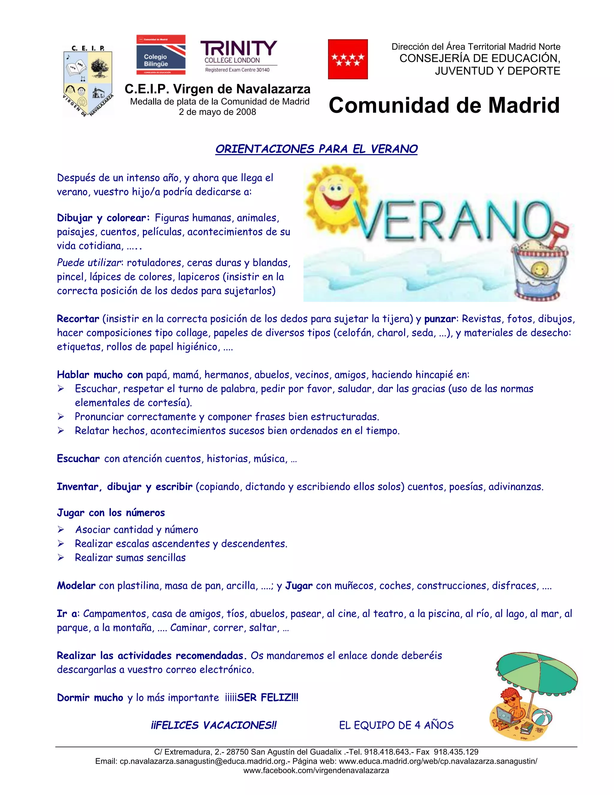 recomendaciones-para-el-verano-4-a-os-pdf-education
