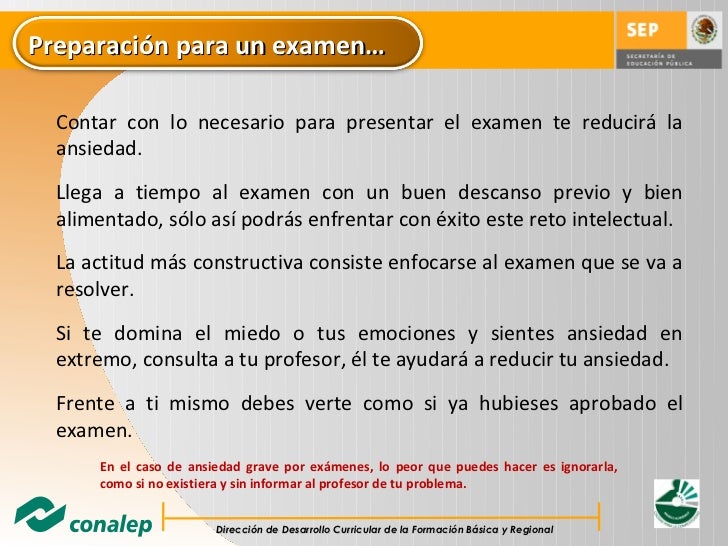Recomendaciones para examenes de opcion multiple Recomendaciones para examenes de opcion multiple