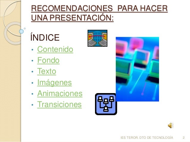 para hacer una presentación multimedia