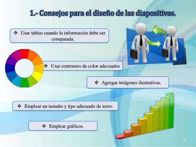 para una presentación profesional.