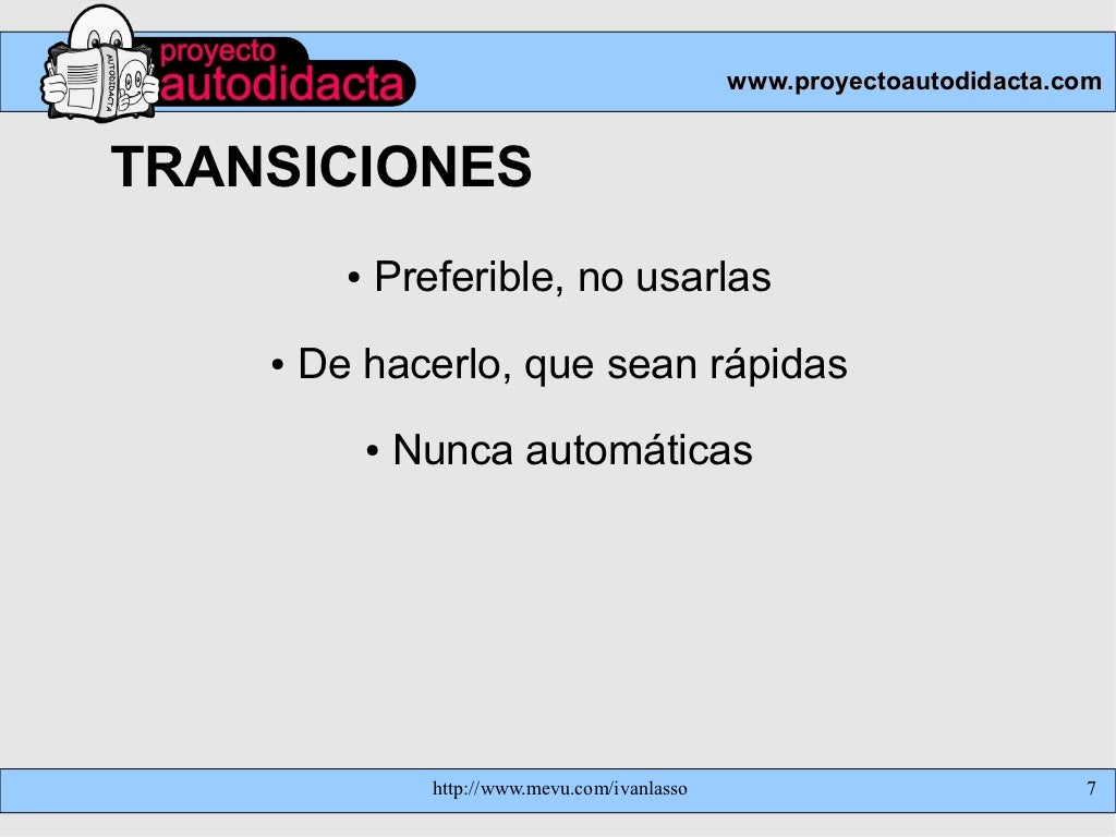 para hacer una presentación de diapositivas