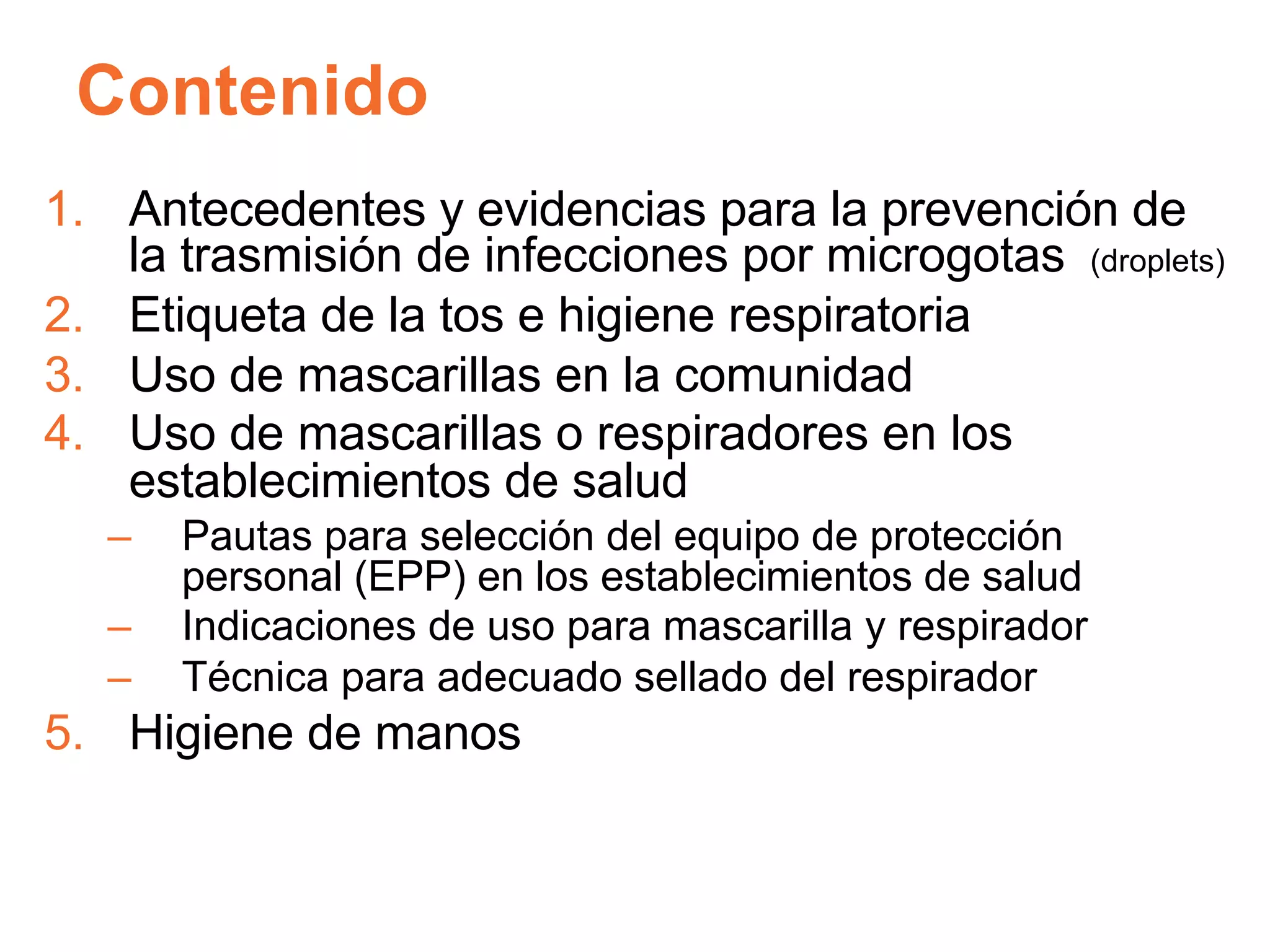 Recomendaciones sobre uso de mascarillas e higiene de manos | PDF