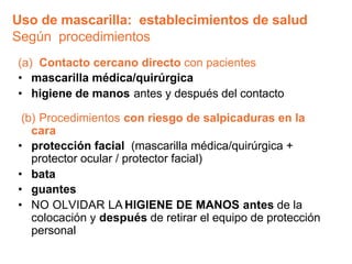 Recomendaciones sobre uso de mascarillas e higiene de manos | PDF