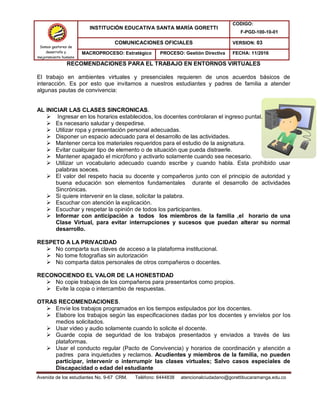 Avenida de los estudiantes No. 9-67 CRM. Teléfono: 6444838 atencionalciudadano@gorettibucaramanga.edu.co
Somos gestores de...