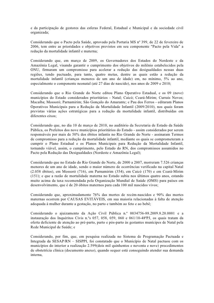 Recomendacao Mortalidade Infantil