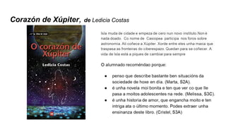 Corazón de Xúpiter, de Ledicia Costas
 