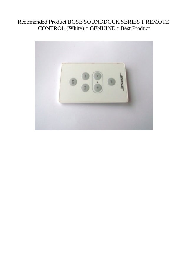 control remoto bose sounddock