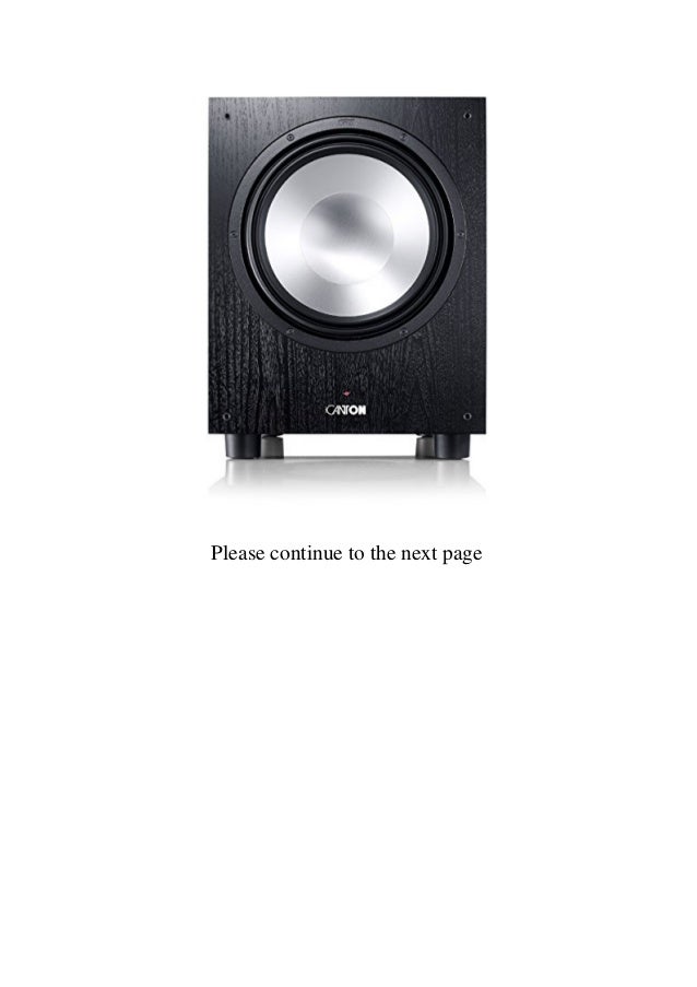 canton active subwoofer