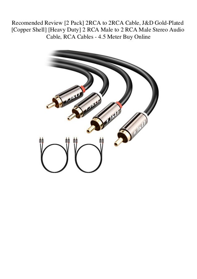 3 RCA Male to 3 RCA Male Stereo Audio Cable Copper Shell 50ft Heavy Duty