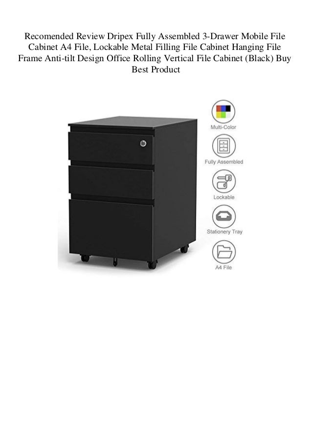 Recomended Review Dripex Fully Assembled 3 Drawer Mobile File Cabinet