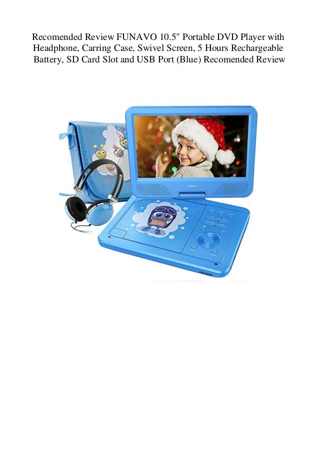 Recomended Review Funavo 10 5 Portable Dvd Player With Headphone Car