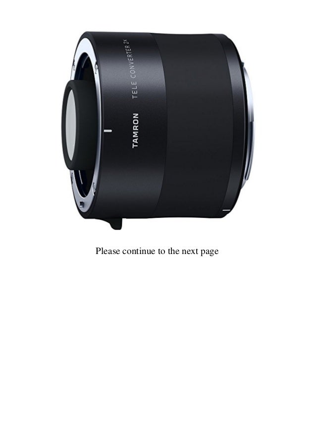 Review Tamron 2.0x Teleconverter (Model TCX20) for Select