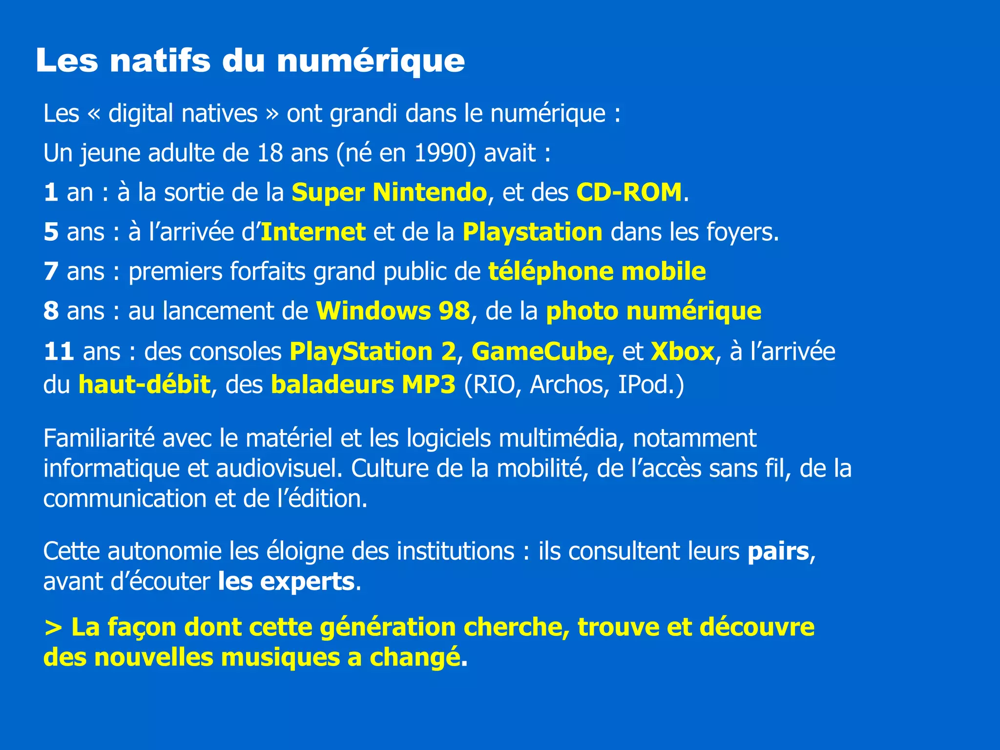 Les natifs du numérique et la musique : La bibliothèque, un média ...