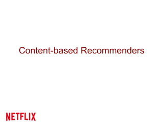 Content-based Recommenders
 