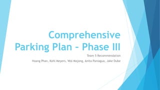 Comprehensive Parking Plan - Franklin NH